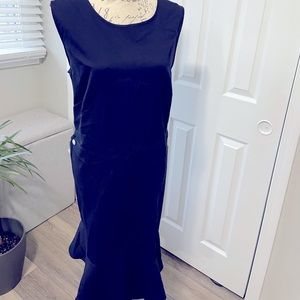 Sleeveless Navy Blue Dress